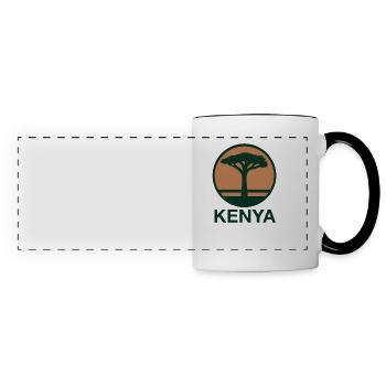 Kenya Tree Round - Panoramic Mug - white/black - Front