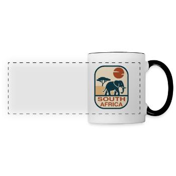 South Africa Elephant Africa - Panoramic Mug - white/black - Front