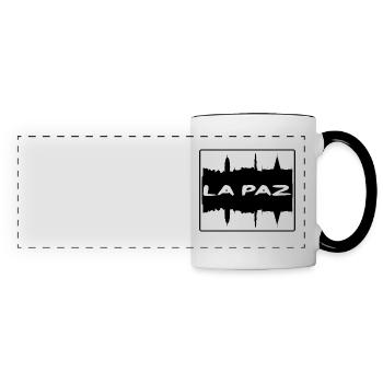 La Paz Bolivien Skyline Silhouette Reise Souvenir - Panoramatasse - Weiß/Schwarz - Vorne