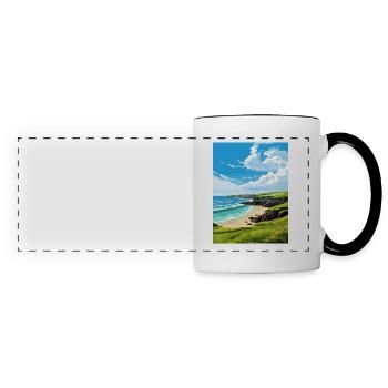 Trevaunance Cove Cornwall Vintage Reiseposter - Panoramatasse - Weiß/Schwarz - Vorne