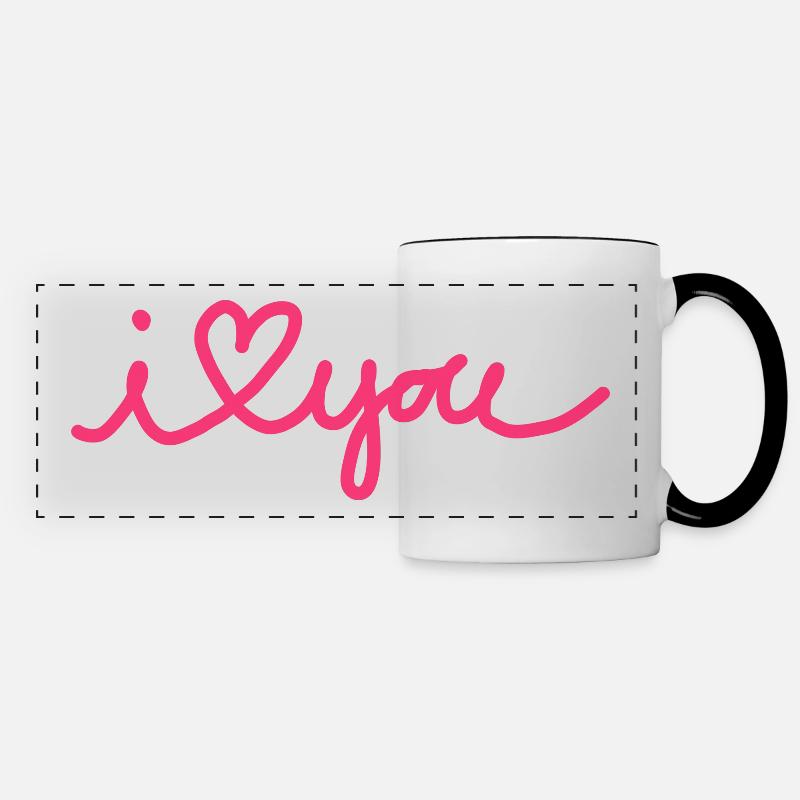 Ich liebe dich - Panoramic Mug - white/black