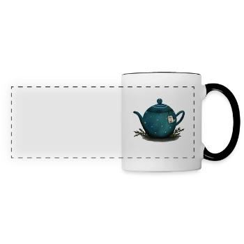 Teatime -Teekanne Tee - Panoramatasse - Weiß/Schwarz - Vorne
