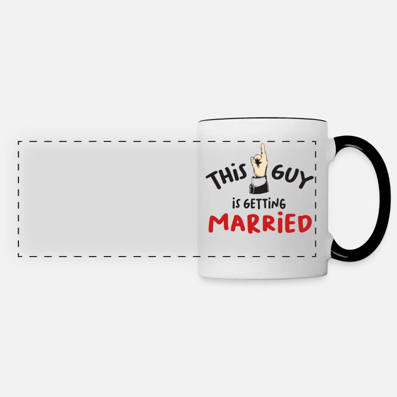 This guy is getting married / black - Panoramic Mug - white/black