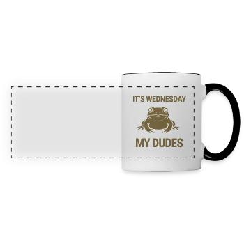 C’est mercredi mes gars - Mug panoramique contrasté et blanc - blanc/noir - Devant