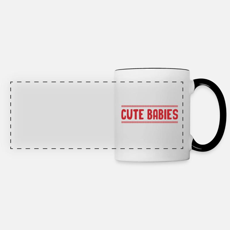 Father's Day dad dad dad dad dad dad dad - Panoramic Mug - white/black