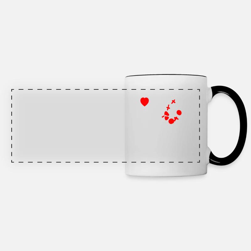 i love dad EN - Panoramic Mug - white/black
