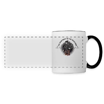 Cornemuse écossaise battement de cœur - Mug panoramique contrasté et blanc - blanc/noir - Devant