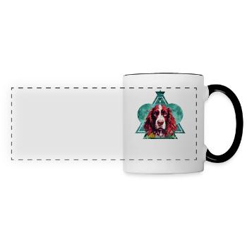 Hunde Hunderasse Zubehör Englisch Springer-Spaniel - Panoramatasse - Weiß/Schwarz - Vorne