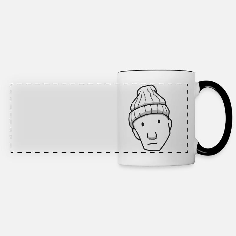 Funny guy - Panoramic Mug - white/black