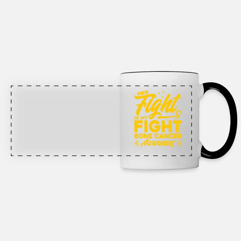 Bone Cancer Survivor Bone Cancer Support - Panoramic Mug - white/black