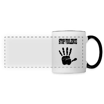 Stop the violence - Panoramic Mug - white/black - Front