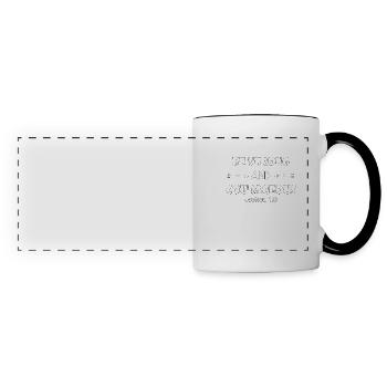 Christliches Design Sei und mutig Joshua - Panoramatasse - Weiß/Schwarz - Vorne