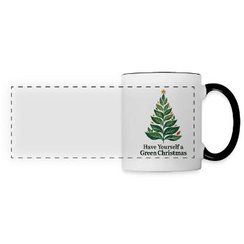 Eco Friendly Green Christmas Tree - Panoramic Mug - white/black - Front