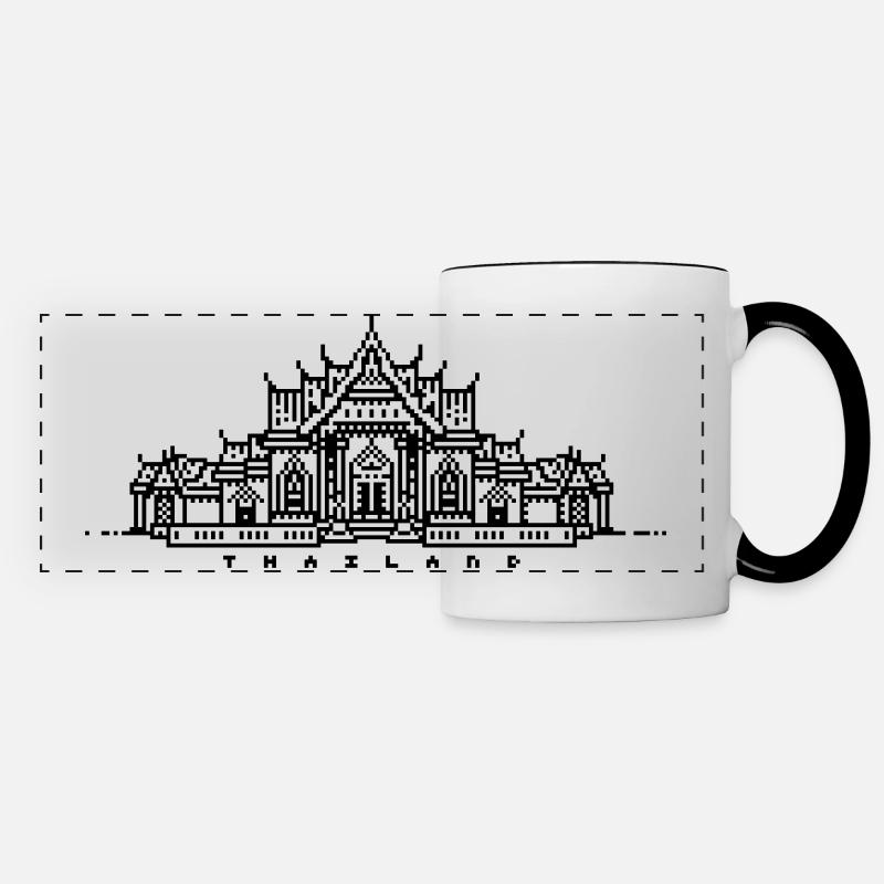 1bit pixel thailand - Panoramic Mug - white/black