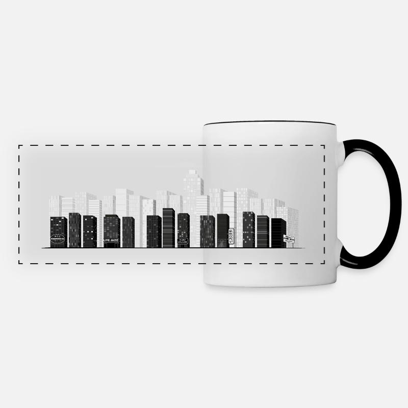 Piano Town - Piano Skyline - Panoramic Mug - white/black