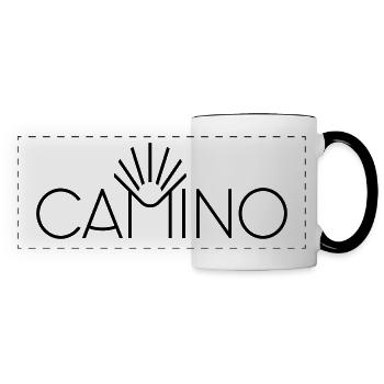 Camino de Santiago | Chemin de Saint-Jacques | Minimum - Mug panoramique contrasté et blanc - blanc/noir - Devant