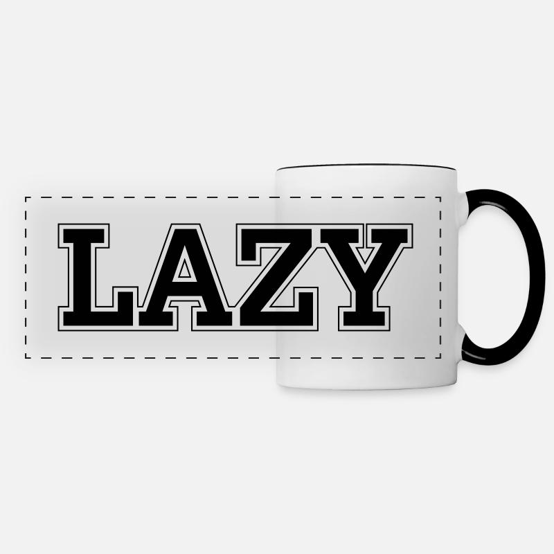 LAZY - Panoramatasse - Weiß/Schwarz