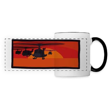 La Guerre - Mug panoramique contrasté et blanc - blanc/noir - Devant