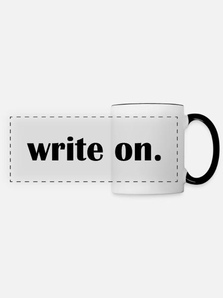 Write On - Panoramatasse - Weiß/Schwarz
