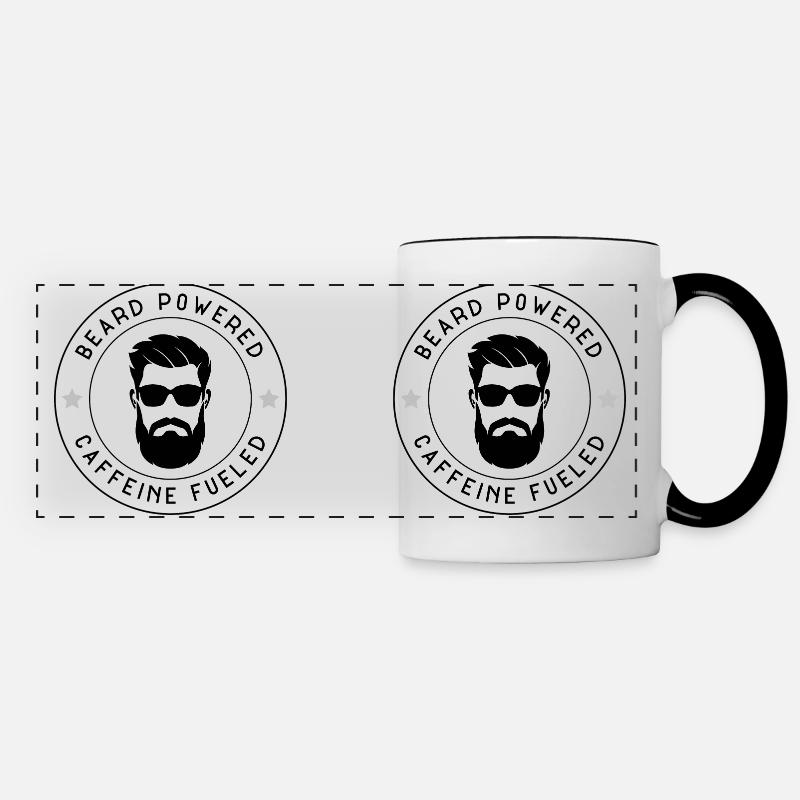 Funny Beard Coffee Mug - Ideal Gift for Beard Love - Panoramic Mug - white/black