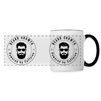 Funny Beard Coffee Mug for Bearded Men - Panoramic Mug - white/black - Front