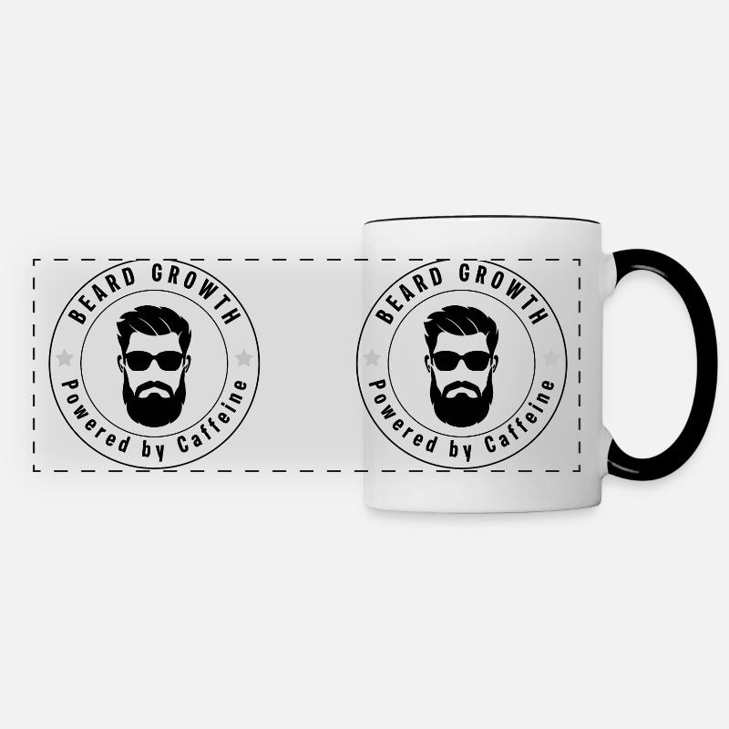 Funny Beard Coffee Mug for Bearded Men - Panoramic Mug - white/black