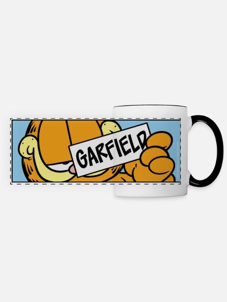 Garfield Name Tag - Panoramic Mug - white/black