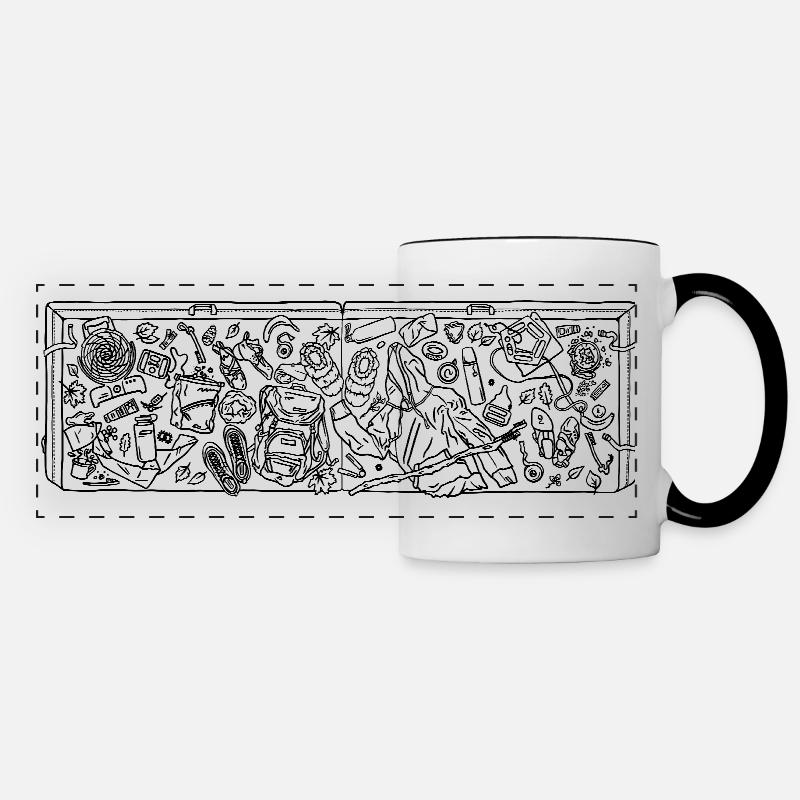 Messy Crashpad - Black - Panoramic Mug - white/black