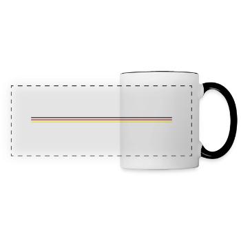 Germany flag line - Panoramic Mug - white/black - Front
