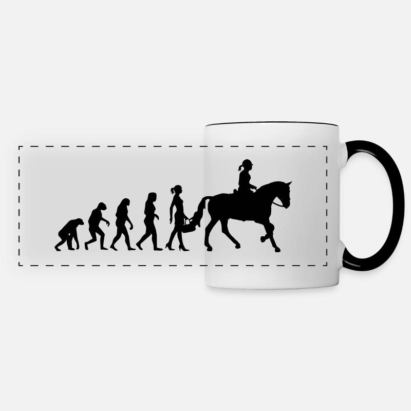 Evolution Reiten Damen Reiterin Evolution Shirt - Panoramatasse - Weiß/Schwarz