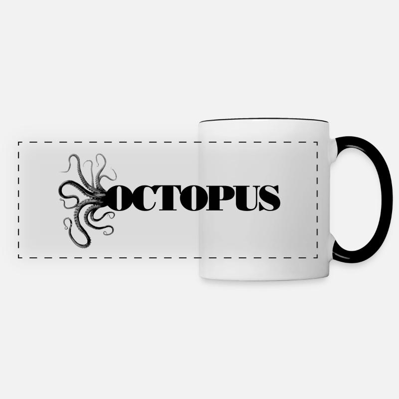 octopus - Panoramic Mug - white/black