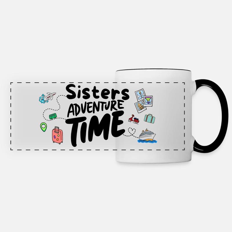 Sisters Adventure Time - Panoramic Mug - white/black