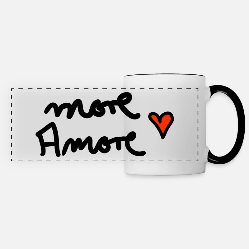 more Amore - Panoramic Mug - white/black