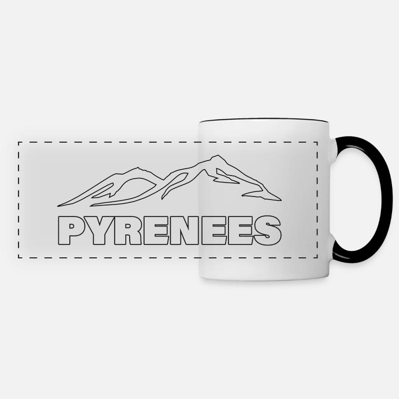 PYRÉNÉES - Mug panoramique contrasté et blanc - blanc/noir
