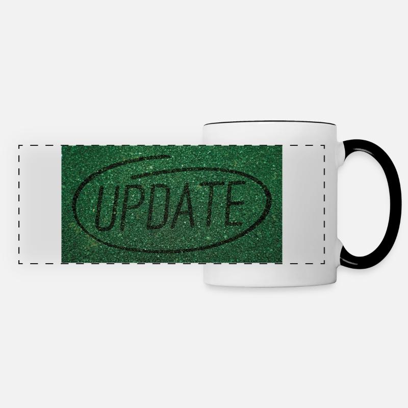 Green update - Panoramic Mug - white/black