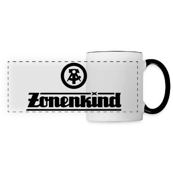 Zonenkind mit DDR Logo - Panoramatasse - Weiß/Schwarz - Vorne