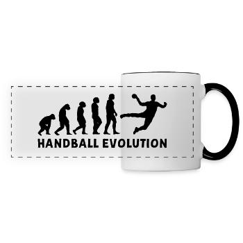 Handball Evolution I - black - Panoramic Mug - white/black - Front