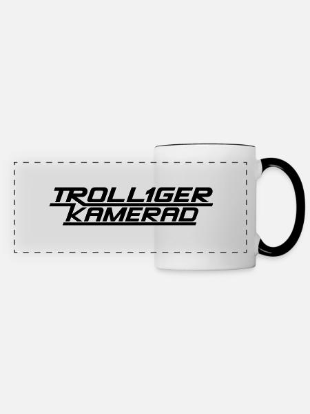 Trolliger Kamerad - Panoramatasse - Weiß/Schwarz