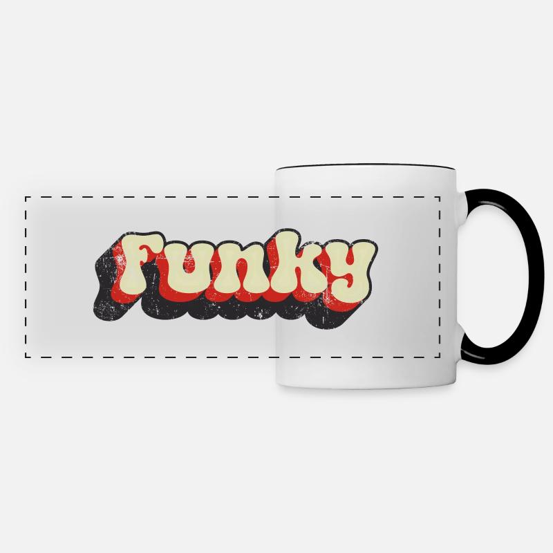 Funky - Panoramic Mug - white/black