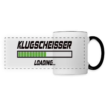 Klugscheisser Loading... - Panoramatasse - Weiß/Schwarz - Vorne
