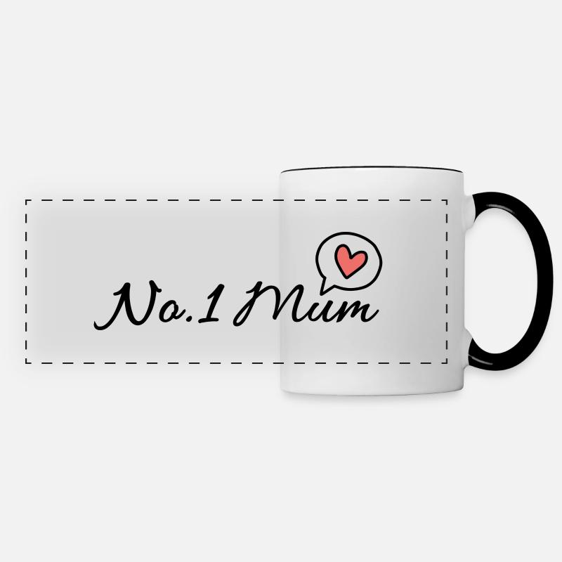 Mom is number 1! - Panoramic Mug - white/black
