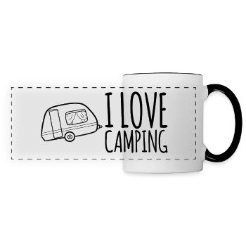 I Love Camping - Panoramatasse - Weiß/Schwarz - Vorne