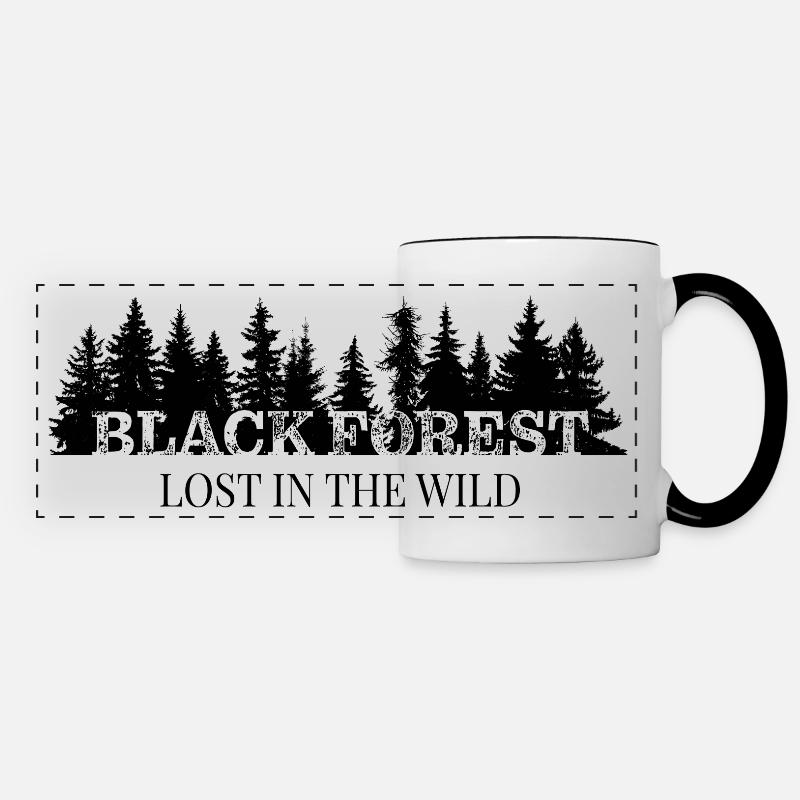Lost in the Wild - Panoramatasse - Weiß/Schwarz