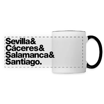 Camino Santiago Via de la Plata | Jakobsweg | Typo - Panoramatasse - Weiß/Schwarz - Vorne