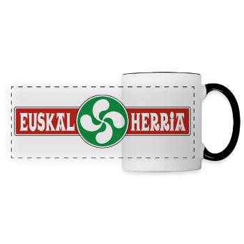 Basque Country logo - Panoramic Mug - white/black - Front
