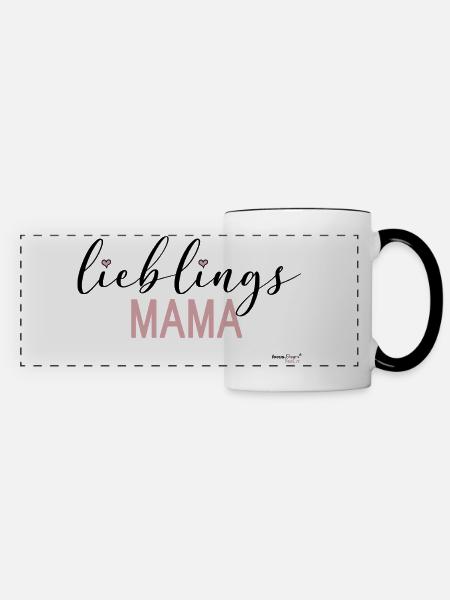 lieblings Mama - Panoramatasse - Weiß/Schwarz