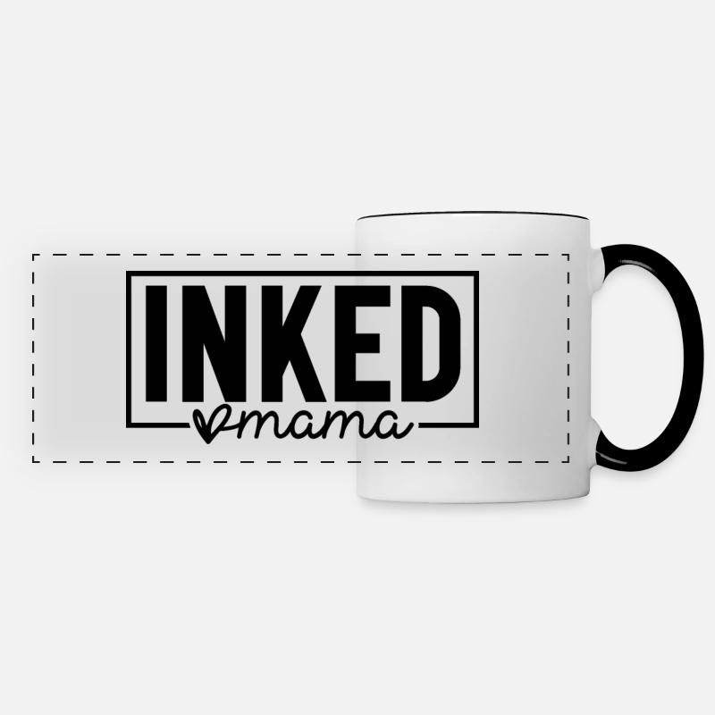 Inked Mama - Tattoo Mama - Panoramic Mug - white/black