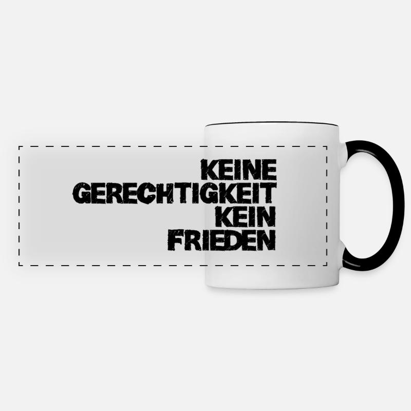 frieden - Panoramatasse - Weiß/Schwarz