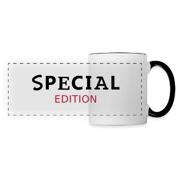 Lettrage Premium édition spéciale - Mug panoramique contrasté et blanc - blanc/noir - Devant