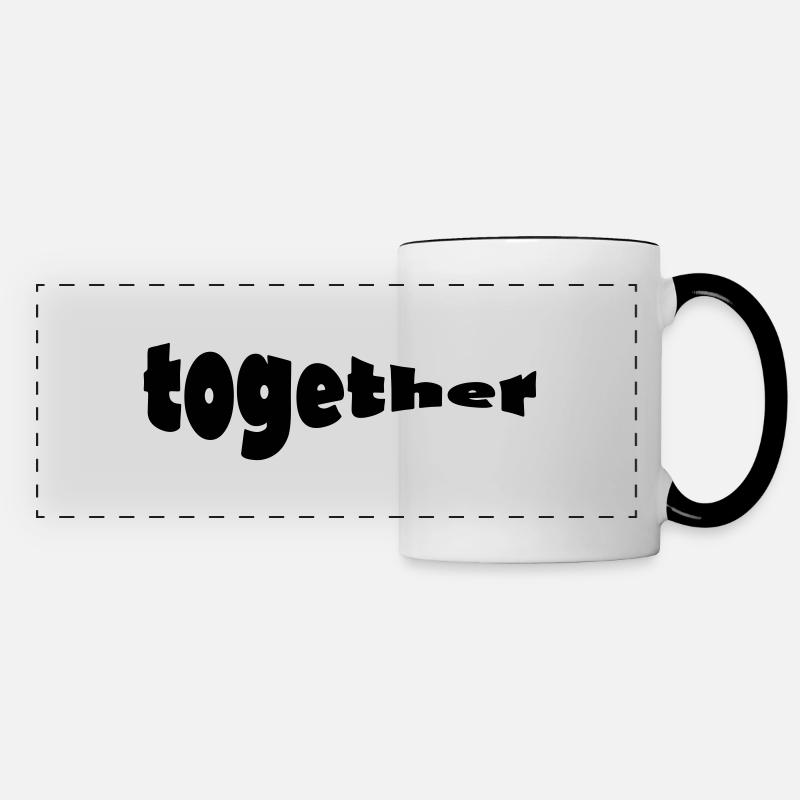 TOGETHER - Panoramatasse - Weiß/Schwarz